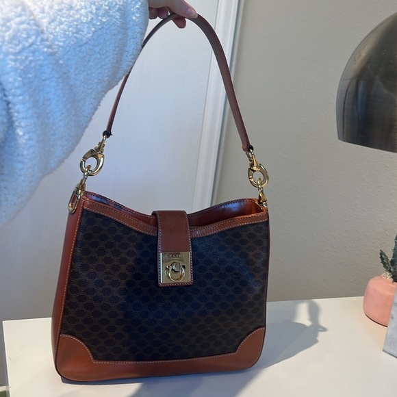 Celine Vintage Macadam Blason Turn Lock Shoulder Bag - Picture 4 of 15